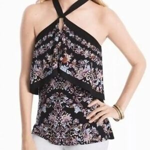 WHBM Boho Brocade Halter Top